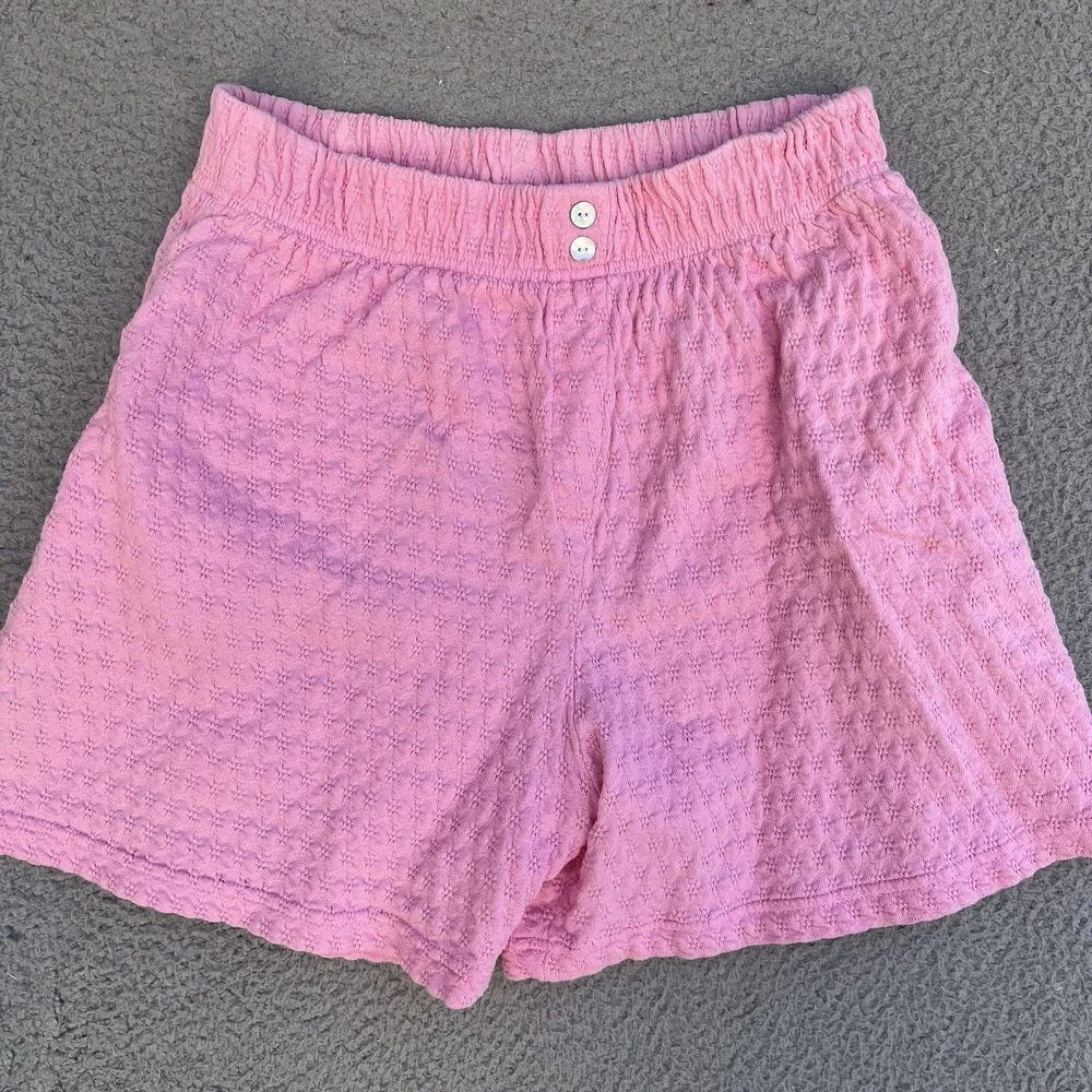 Vintage Time Square Sportswear Pink Shorts Y2K Textured Womens Large - Picture 1 of 9